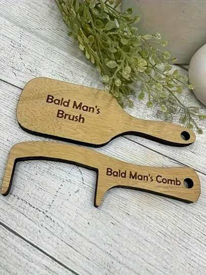 1/2pcs Funny Comb Gift, Suitable For Bald Men, Novelty Party Favor, Adult Gag Birthday Gift, Father's Day Present