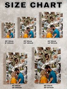 1幅个性化照片帆布画 - 将您的照片印制在帆布上，定制墙面艺术品，适用于卧室、客厅、婚礼、宠物、家庭、爱情、情侣、朋友、照片、相框墙面艺术品、圣诞礼物、送给挚友的礼物、送给家人的礼物、生日礼物、送给家人/朋友/女朋友/男朋友的礼物 - Photos-1 - 查看 7