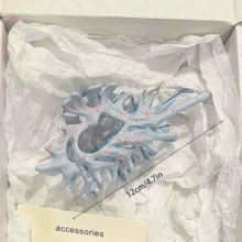 1 件贝壳蟹发爪，独特设计优雅发夹，适合发髻发型 - 彩色 - 查看 3