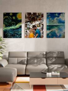 1幅个性化照片帆布画 - 将您的照片印制在帆布上，定制墙面艺术品，适用于卧室、客厅、婚礼、宠物、家庭、爱情、情侣、朋友、照片、相框墙面艺术品、圣诞礼物、送给挚友的礼物、送给家人的礼物、生日礼物、送给家人/朋友/女朋友/男朋友的礼物 - Photos-1 - 查看 4