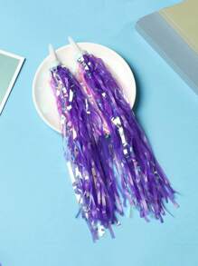 2 Pairs/4pcs Vibrant Bicycle Handlebar Ribbon Pendant Bike Streamers Colorful Bike Tassels Ribbons Bike Accessories Bicycle Decorations For Balance Bike Scooter, Birthday Gifts - Multicolor - View 7