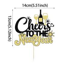 1 件欢呼新年蛋糕装饰 - 冬季圣诞节节日蛋糕装饰，你好 2025 除夕/圣诞节/节日快乐派对装饰品