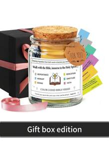 Qunrwe Bible Verse Jar, Read Me When Bible Verses Jar For Emotions And Feelings, Bible Verse Prayer Card Hope Jar, Graduation Gift, Bible Study For Women Men Mom Dad Friends Christian Gift, The Perfect Valentine's Day Gift