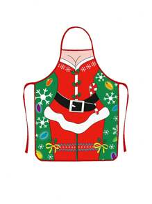 2 Pcs Santa Claus For Christmas, Home Kitchen Cartoon Christmas Apron - Multicolor - View 15