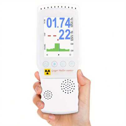 Nuclear Radiation Detector: Handheld Geiger Counter With Color Screen - Detects Beta, Gamma, X-Ray, Ideal For Marble Detection, Portable Dosimeter For Safety-Conscious Travelers