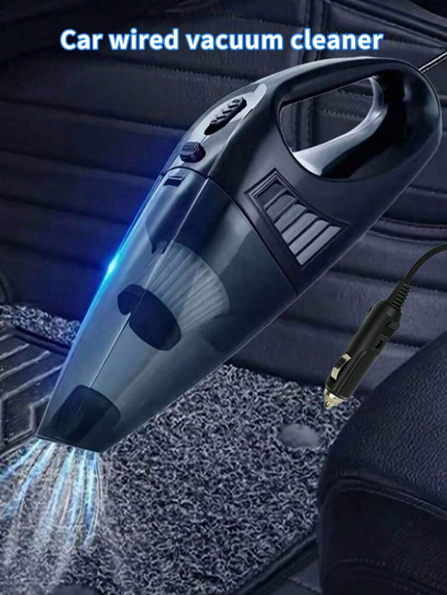 Corded Black Vacuum Cleaner Car Mounted Vacuum Cleaner, Wired Handheld Vacuum Cleaner