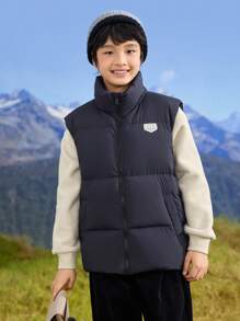 Balabala Kids' Down Vest 2024 Winter Warm And Stylish - Black - View 1