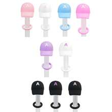 1pc Cartoon Straw Sleeve, Fits Cups, 10mm Cartoon Straw Cap, Drink Straw Sleeve, Gift, Kitchen Supplies, Christmas Gift - Multicolor - View 1