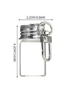 1/5/10pcs Keychain Vials 7ml Small Glass Bottles DIY Wishing Drift Bottle Graduation Season Student Activities Decorative Pendant