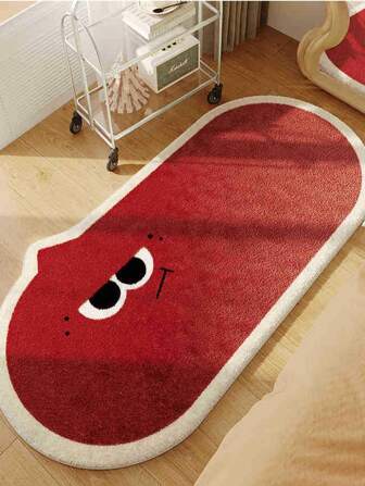 1 Pezzo di Tappeto in Imitazione di Cachemire Cremosa, Tappeto da camera da letto Morbido e Amichevole per la Pelle, Tappeto da Finestra Galleggiante Lungo e Resistente allo Sporco, Stuoia Tatami, Tappetino da Pavimento Carino