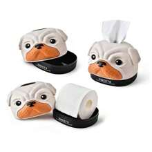 1 件装创意卡通纸巾盒卫生纸餐巾收纳盒适用于家庭、办公室、汽车、桌面 - 彩色 - 查看 5