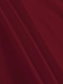 Santa Claus Slogan Print Round Neck Casual Long Sleeve T-Shirt - Burgundy - View 4