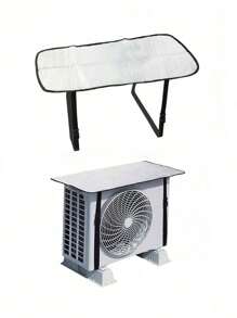 1 pieza Cubierta protectora de doble capa para unidad exterior de aire acondicionado, aislada con lámina de aluminio y película de burbujas, retardante de llama, impermeable, protección solar, ahorro de energía y protección para escuela, oficina, hogar, viaje, bolso, organizador, almacenamiento