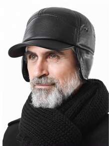 1 bucată șapcă de baseball de culoare uni pentru femei, șapcă tricotată din fleece caldă iarnă, rezistentă la vânt, ocazional, elegantă, retro, îmbrăcăminte de stradă, versatilă, slouchy, potrivită pentru exterior, călătorii, petreceri, utilizare zilnică, se potrivește cu dimensiuni mari ale capului
