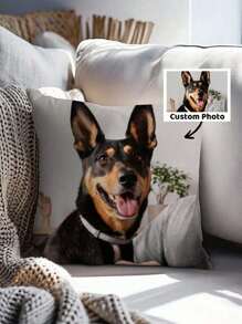 1 vỏ gối in tùy chỉnh, dùng trang trí nhà cửa, Halloween, Giáng sinh, quà tặng vỏ gối tùy chỉnh, in một mặt, không bao gồm ruột - Nhiều màu - Xem 9