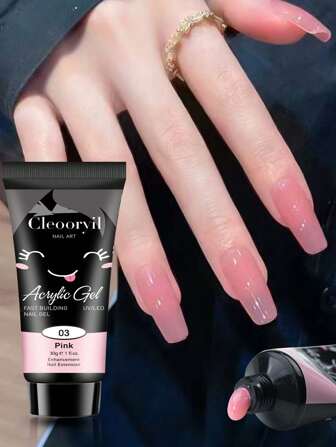 30 毫升半固体粉色聚凝胶假指甲快速延长凝胶美甲设计造型用品