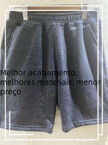 Top 9 Bermuda Style Sweat Shorts With Elastic Waistband And Side Pockets. - 黑色 - 查看 1