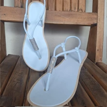 Women's Flip-Flops Sandals Comfortable Flat Shoes Women - trắng - Xem 2