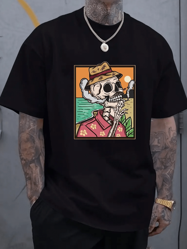 Camiseta Oversized Masculina Caveira