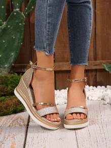 Giày Sandal/Slip đế dày thời trang mới, giản dị, màu đen cho nữ - Vàng - Xem 4