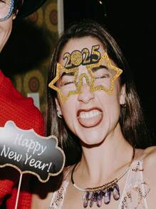 1 chiếc ly tiệc kỳ quặc năm 2025, ly tiệc năm mới, ly trang trí tiệc Pentagram, thích hợp cho tiệc cưới bạn bè khung sáng tạo chúc mừng năm mới 2025 quà tặng năm mới khuyến nghị - Nhiều màu - Xem 4