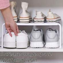 1 szt. Wielofunkcyjny dwuwarstwowy stojak na buty, oszczędzający miejsce, domowy, salonowy, do przechowywania butów, do przechowywania butów z tkaniny, przytulne wymagania domowe