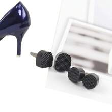 10Pairs High Heels Replacement Shoe Cap, Silent And Durable, High Heels Protection Nail,Round And U-Shaped High-Heeled Shoe Studs(Black And Apricot)
