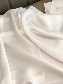 1pc 180x90 Cm Large Silk Soft Scarf Women Stylish Print Long Shawl Handkerchief Summer Elegant Travel Wrap