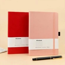 Hardcover PU Strap-Bound Notebook. It Has Business-Themed Inner Pages. Leather-Covered Journal. A5 Size, With A Simple And Elegant Design. - Notebook - View 2