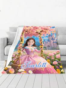 1pc Custom Flannel Photo Blanket For Bed,Personalized Gift, Good Christmas Gifts,Personalized Blankets,Bedding Blanket - Style 1 - View 2