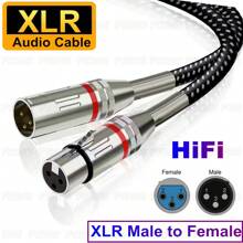 Cable XLR, cable de micrófono XLR de macho a hembra, cable de extensión XLR Canon, cable de sonido equilibrado para altavoces para emisora de radio