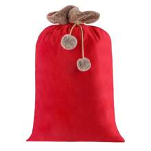 Large Christmas Gift Bags Drawstring Santa Claus Sack Treat Bags Velvet Bags Duty Candies Wrapping Sack For Xmas Party Favor Present Storage Bag - Multicolor - View 13