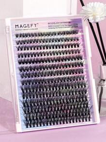 MAGEFY 280 簇 CC 卷曲假睫毛自然交叉，30D 9-15mm DIY 睫毛延长漫画睫毛鱼尾漫画睫毛，单根睫毛延长睫毛簇 DIY 在家，婚礼派对和俱乐部日常工作会议自然假睫毛佩戴舒适仙女初学者卷曲种植假睫毛 Cos 单簇懒散人自然仙女单簇小恶魔漫画卷曲假睫毛 - C - 查看 5