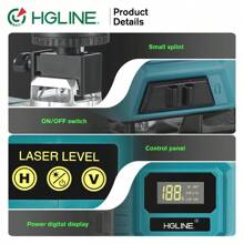 ONEVAN 16 Lines 4D Laser Levels 360 Horizontal Vertical Green Line Laser Level Self Leveling Measuring Leveling Tool - With 1.5m Tripod - View 7