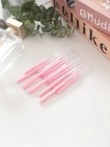 50支装牙间刷，牙套清洁刷，软毛牙签，360°可弯曲刷头，牙齿间清洁牙龈牙套清洁套装，口腔清洁工具 - 彩色 - 查看 3