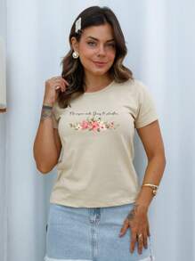 Women's Blouse Bloom Where God Plants You - A22 - Areia - 查看 1