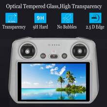 ORBMART Tempered Glass Film For Mini 3 Pro 4 Pro Screen Protector RC Remote Control 9H HD Screen Protective Film Accessories (3 Packs)
