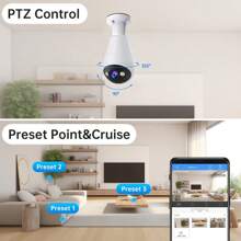 Ampoule caméra WIFI 1080P 2,4 G, caméra IP panoramique intelligente mini HD 360°, E27 intérieure/extérieure, surveillance dôme 2,4 G, moniteur bébé/animal de compagnie, audio bidirectionnel, détection de mouvement avec alarme, compatible avec téléphone 5G, ordinateur, iPad