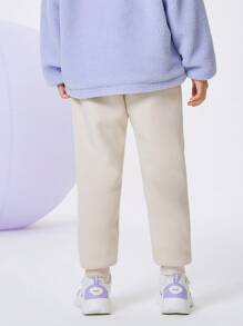 Balabala Tween Girls Thermal Lined Sweatpants Warm Loose Fit Winter 2024 Pants
