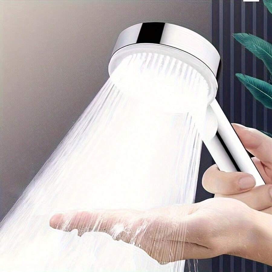 1 szt. 5-ustawna srebrna regulowana głowica prysznicowa, ręczna głowica prysznicowa, uniwersalna głowica prysznicowa do łazienki