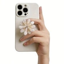 1pc Vintage Daisy Metal Phone Holder: Durable Aluminum Handle, Space-Saving Design, Fashionable, Compatible With All Phones Compatible With IPhone, Android Phone, Gift For Birthday, Family, Friends Push-Pull Phone Grip, Phone Accessories