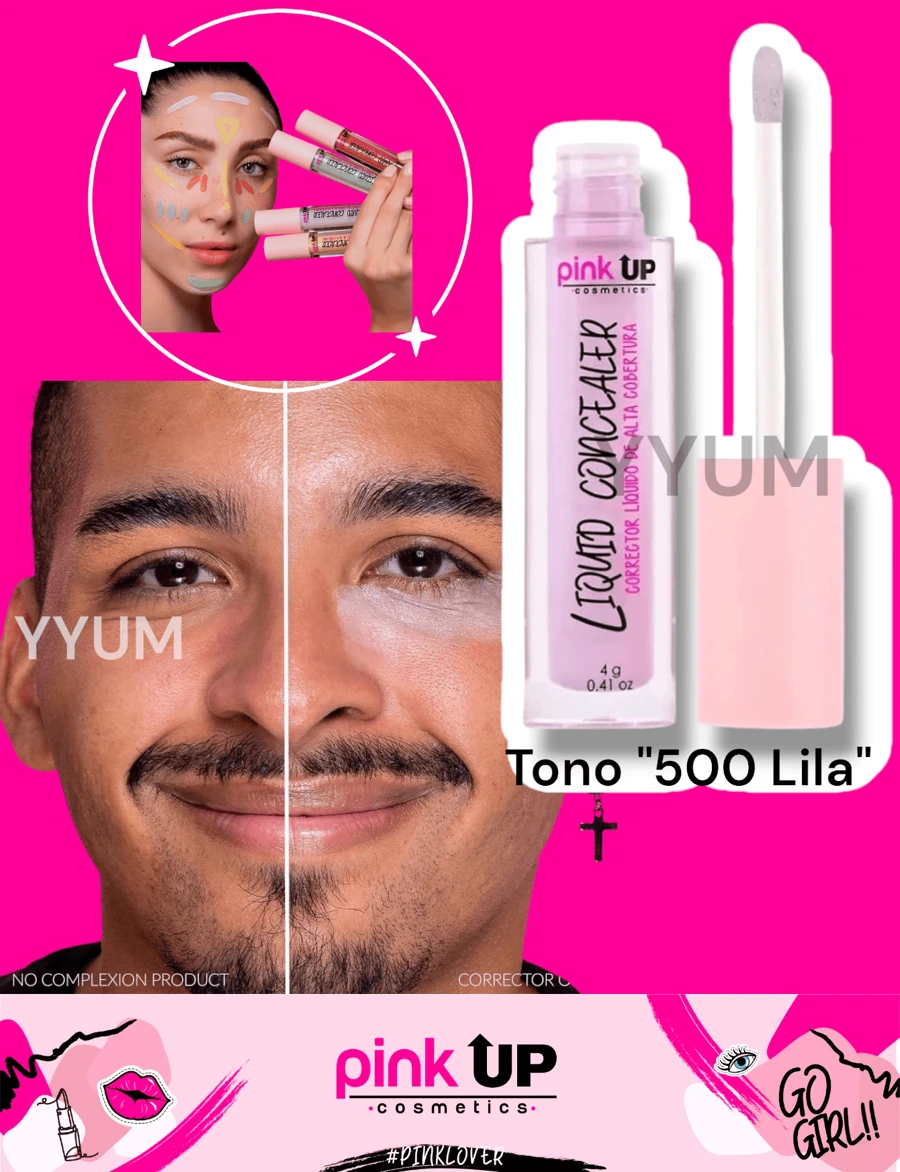 Corrector líquido Pink Up ORIGINAL Liquid concelear Corrector líquido de alta cobertura