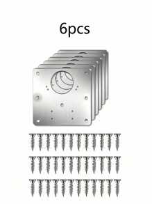 2/4/6/8/10/12/16/20pcs Stainless Steel Cabinet Door Hinge Repair Plate Furniture Cabinet Door Hinge Fixing Installation Piece Hinge Hole Repair Tool With Screws