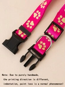 Haustier Halsband mit Pfoten Muster, fluoreszierend für Nacht Sicht, für Hunde und Katzen, universal für drinnen und Outdoor
