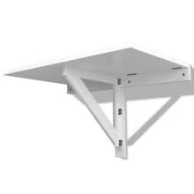 White Folding Wall Table Space Saving 100x60 Cm Multi Purpose Design - White - View 3