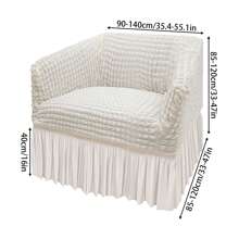 Rainaut Rainaut Couch Covers Armchair Stretch Slipcover Stretch Armchair Slipcover Sofa Couch Cover With Skirt, Sofa Protector Sofa Cover Slipcover Stretch Elastic Couch Furniture Protector Fit (Cream White, Small)[Best Gift For Family&Friends]