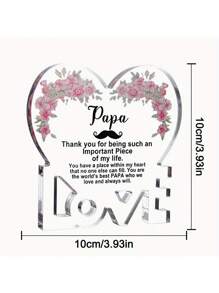 1 件，Papa 亚克力装饰徽标/牌匾 - 儿子送给爸爸、爸爸送给爷爷的温馨礼物 - 生日、父亲节、圣诞节、感恩节和新年庆祝活动的理想选择 - 耐用且美观的家居装饰 - 1個 - 查看 6