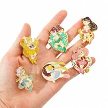1/6 peças Moda e requintado desenho animado anime fofo marinheiro lua tsukino usagi, doce coelhinho metal distintivo esmalte broche acessórios, bolsa decoração