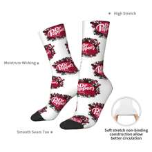 1 par de calcetines locos de estilo retro Harajuku hip hop novedoso y casual con estampado de '1' feliz y divertido