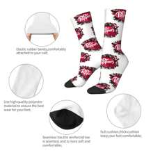 1 par de calcetines locos de estilo retro Harajuku hip hop novedoso y casual con estampado de '1' feliz y divertido